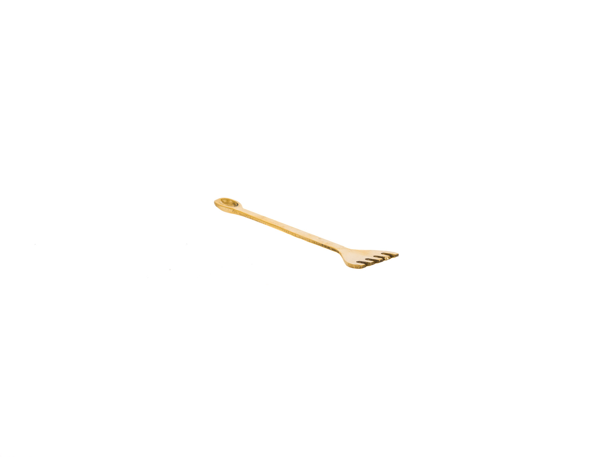 Löffel-, Gabelkombination, Messing