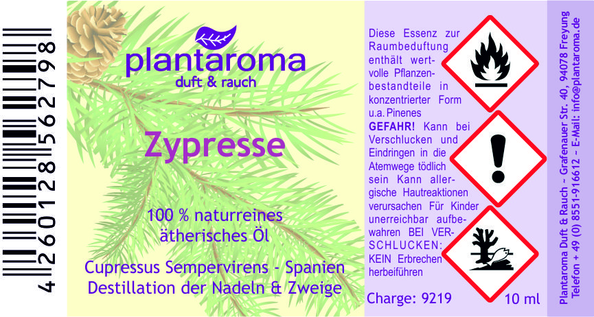 Zypresse, 100 % naturreines ätherisches Öl