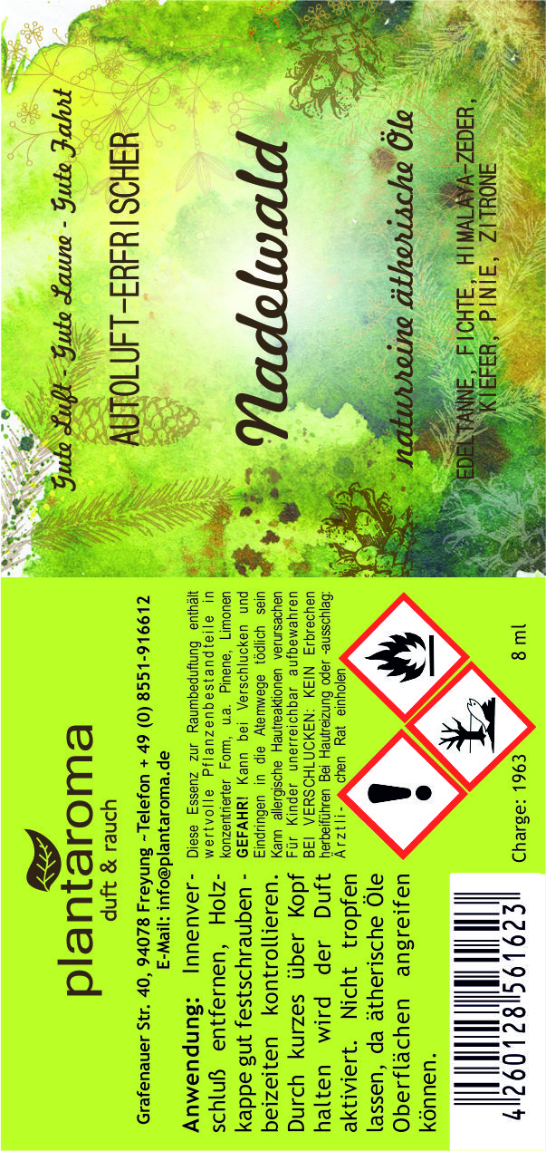 Nadelwald, Autoluft - Erfrischer 12er Set