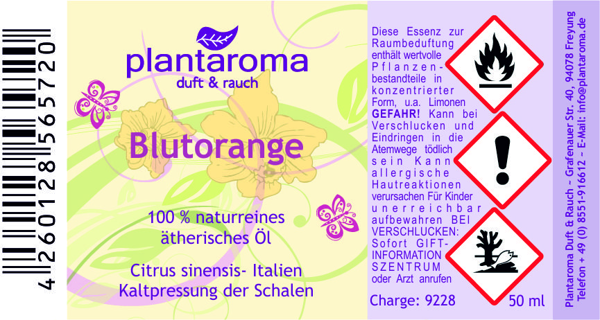 Blutorange, 100 % naturreines ätherisches Öl