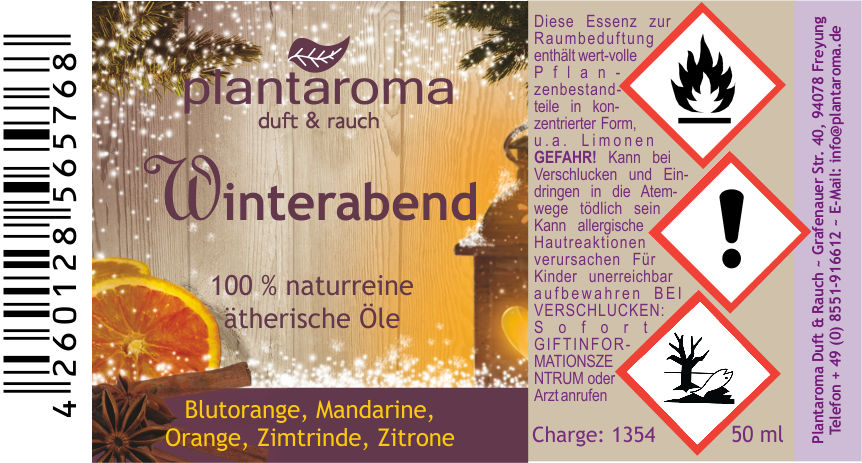 Winterabend, 100 % naturreine ätherische Öle