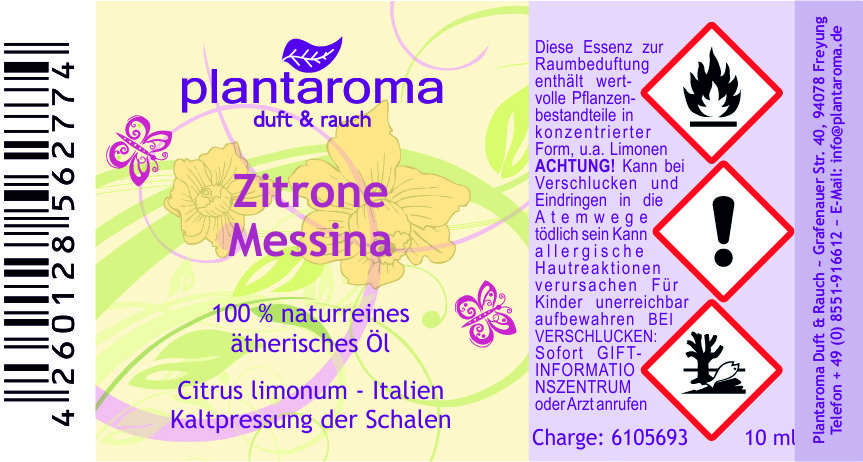 Zitrone Messina, 100 % naturreines ätherisches Öl