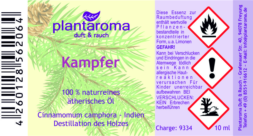 Kampfer, 100 % naturreines ätherisches Öl