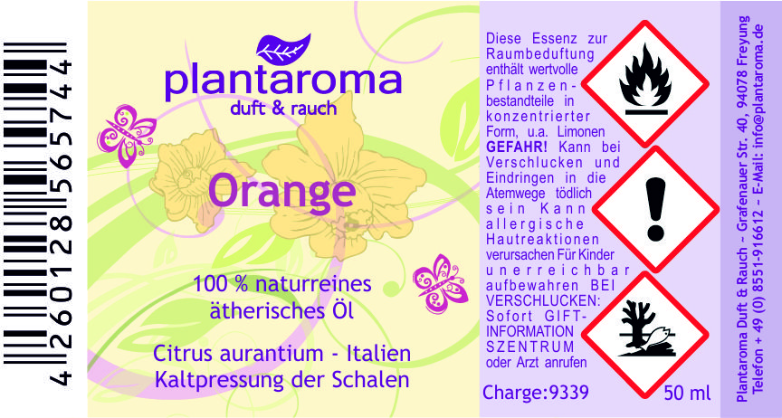 Orange, 100 % naturreines ätherisches Öl