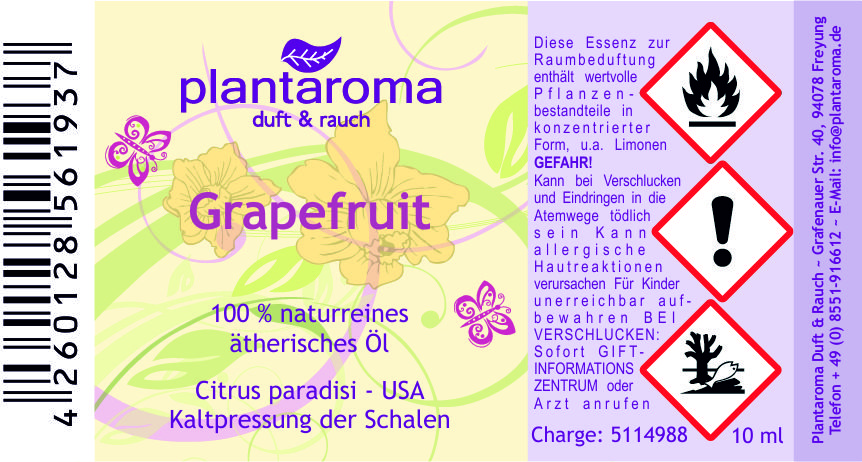 Grapefruit, 100 % naturreines ätherisches Öl