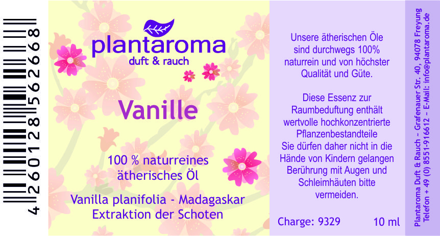 Vanille, 100 % naturreines ätherisches Öl